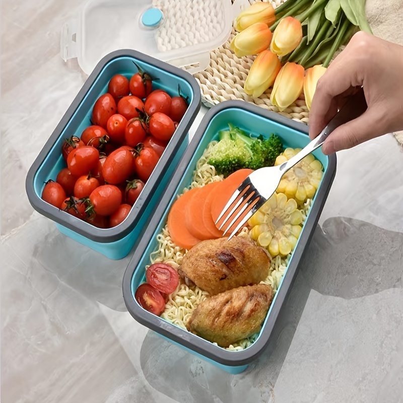 Silicone Folding Bento Box Collapsible Portable Lunch Box for Food  Dinnerware Food Container Bowl Lunchbox Tableware