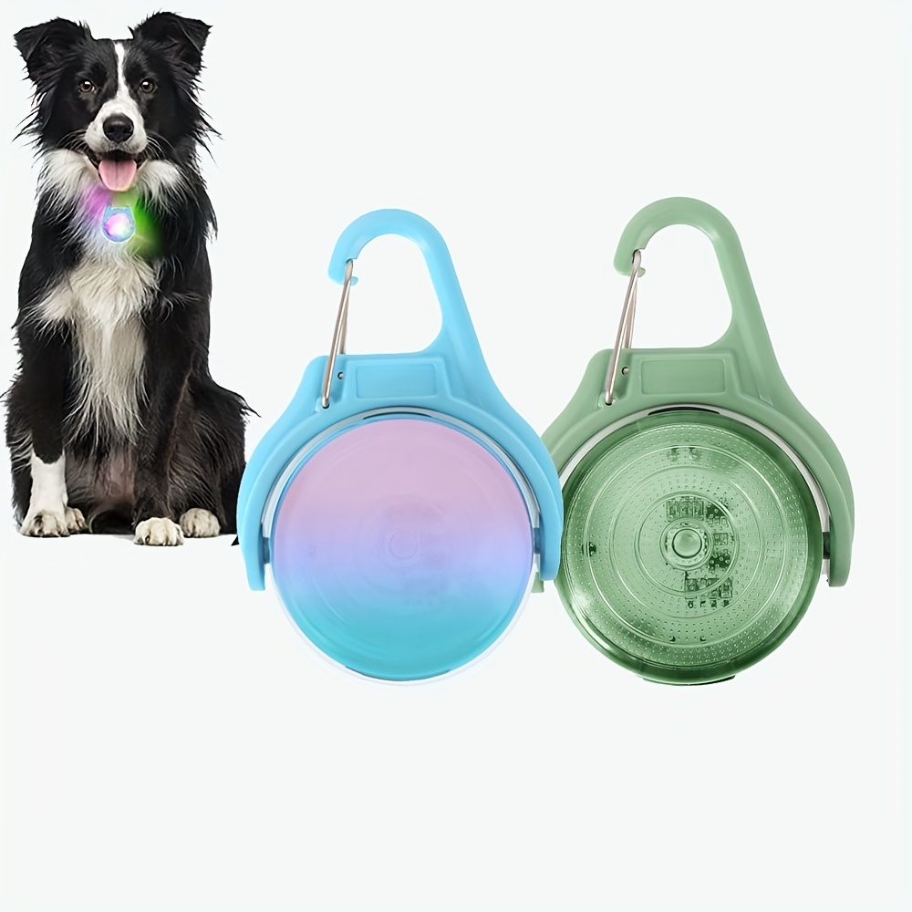 Luces de perro con 4 modos para caminar por la noche, luz impermeable IP68  para collar de perro con clip nocturno, luz recargable de alta capacidad