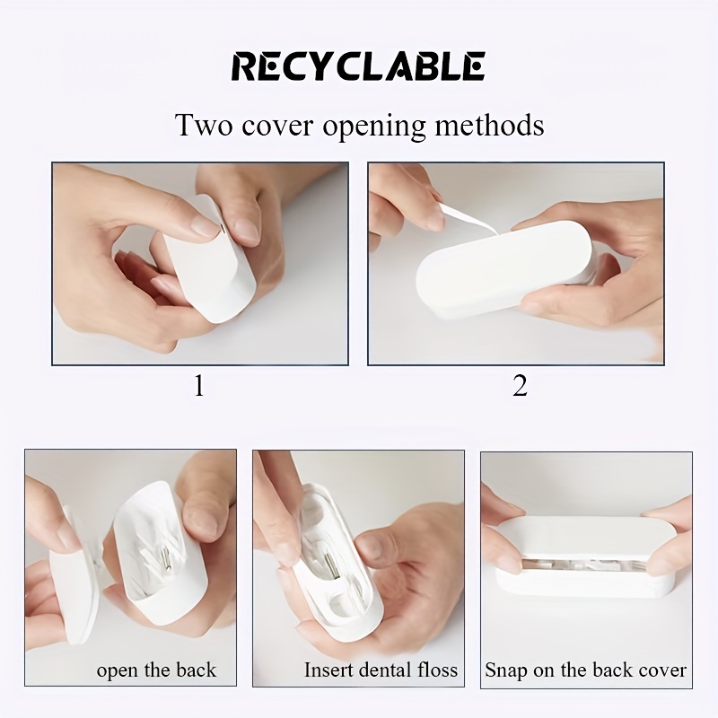 Portable Dental Floss Box Disposable Storage Automatically Pops Up