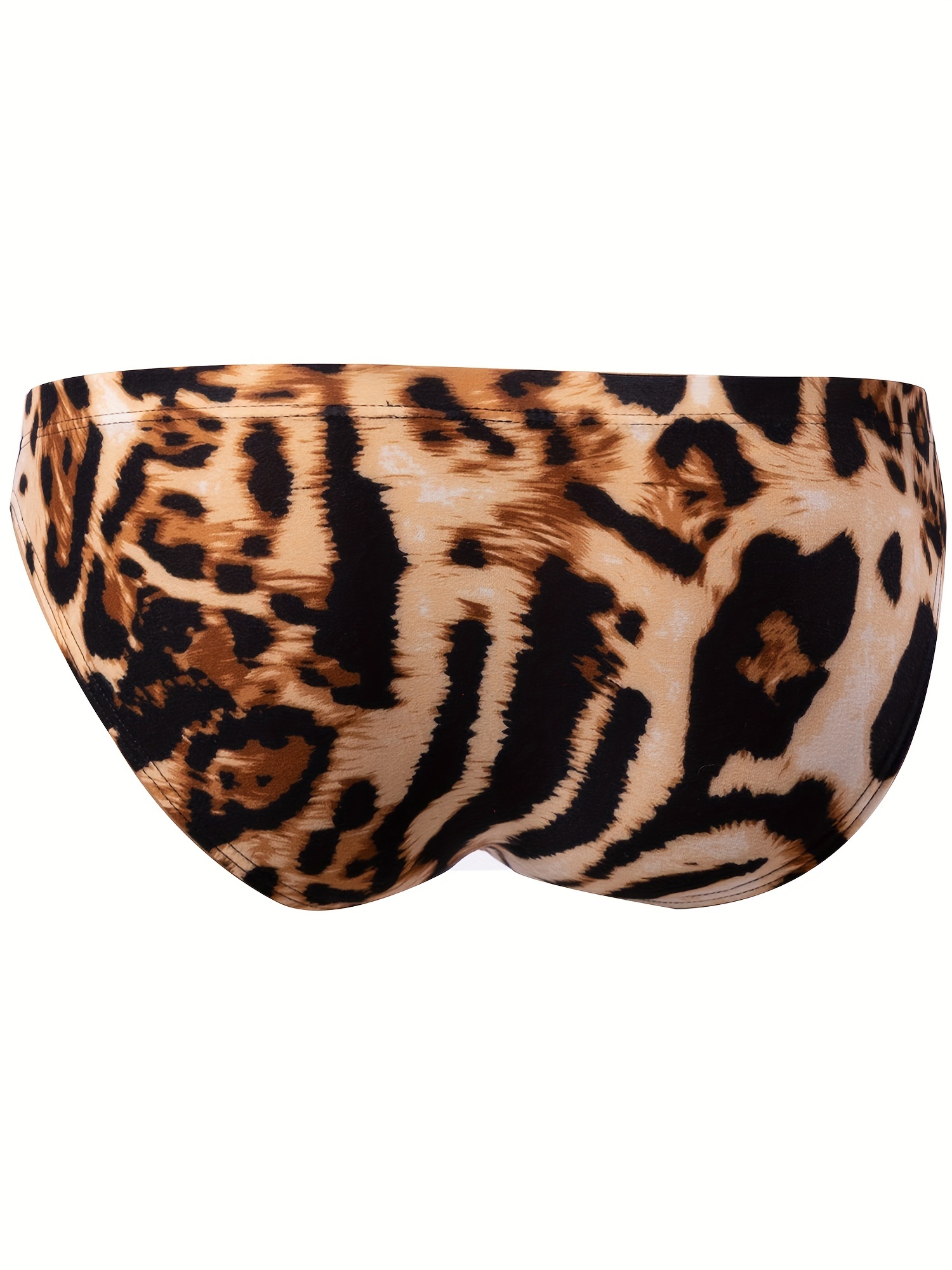 Brown Leopard print Mens Bikini Brief Underwear