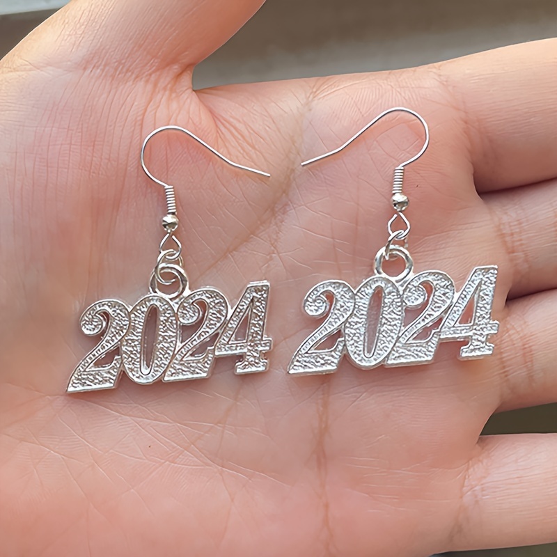 2024 Happy New Year Earrings New Year Party Gifts - Temu