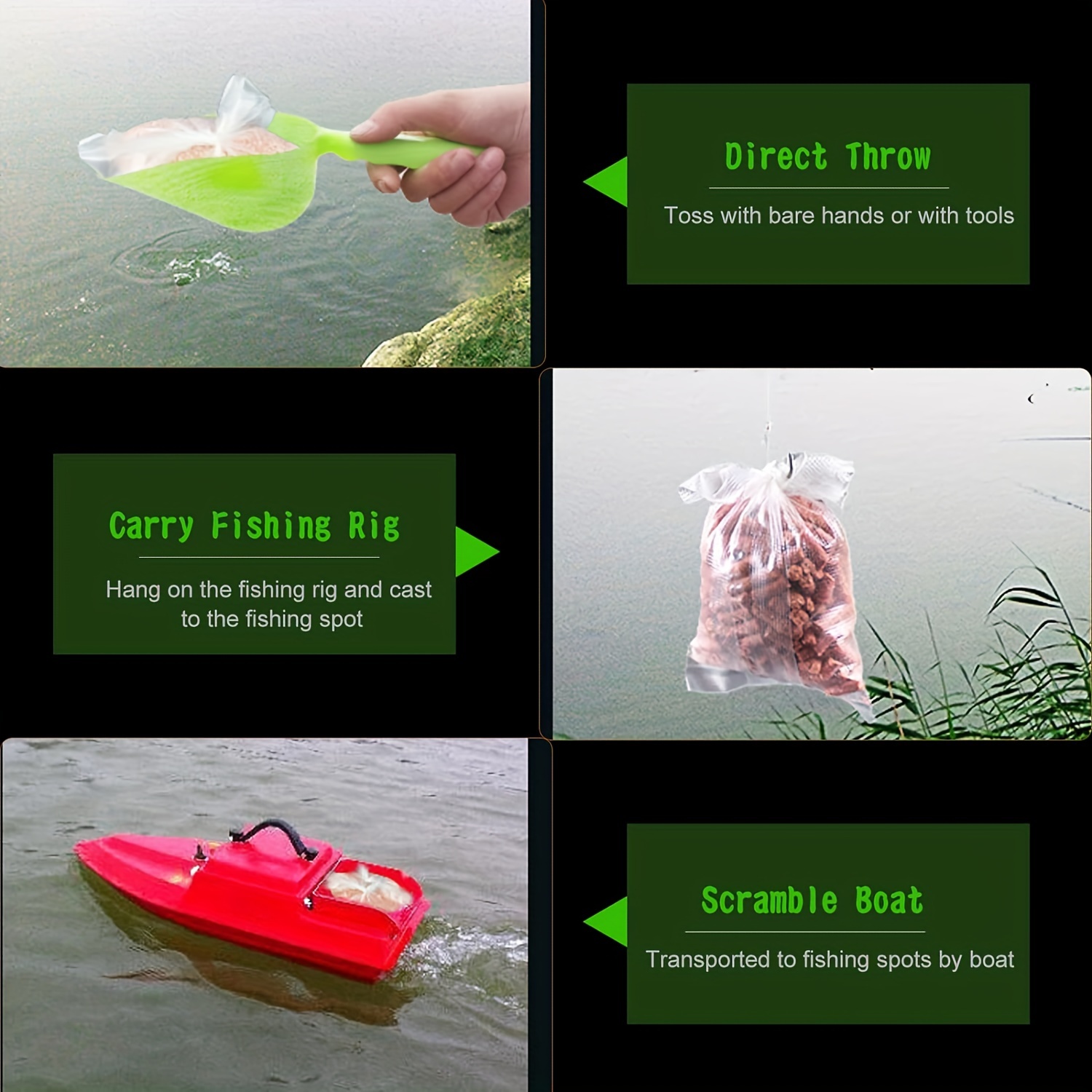 50Pcs PVA Water Soluble Bag Fishing Bag Mesh Bag for Solid Baits