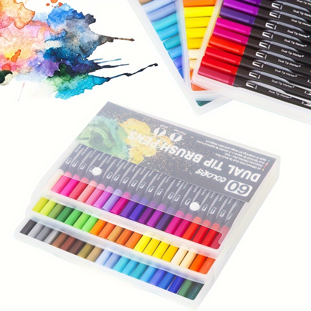  Ohuhu Marcadores de alcohol con punta de pincel y bolígrafos de  pintura acrílica de 30 colores : Arte y Manualidades