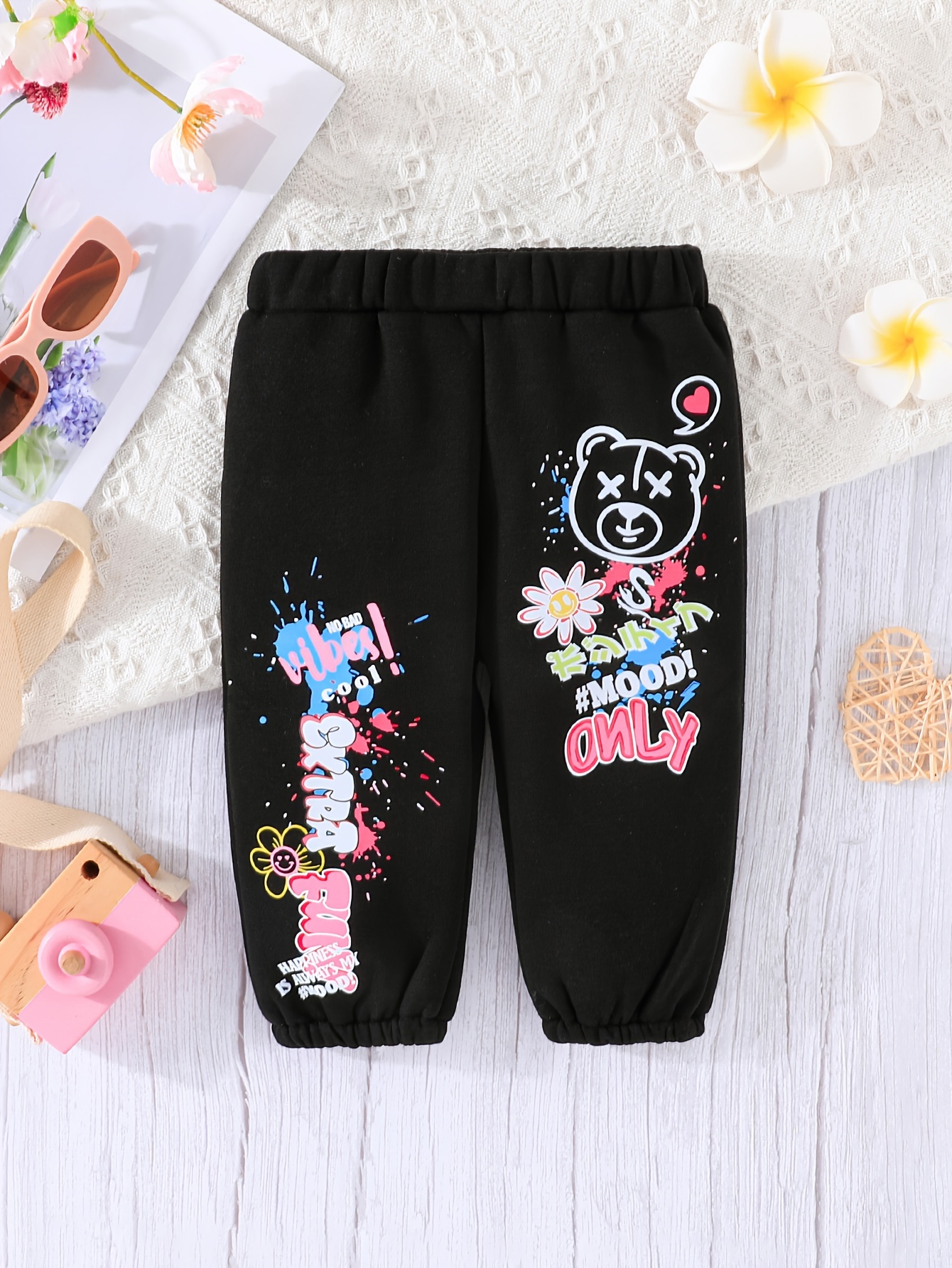 Little Girl Smart Relaxed Sweatpants Pull Jogger Trousers 4 - Temu