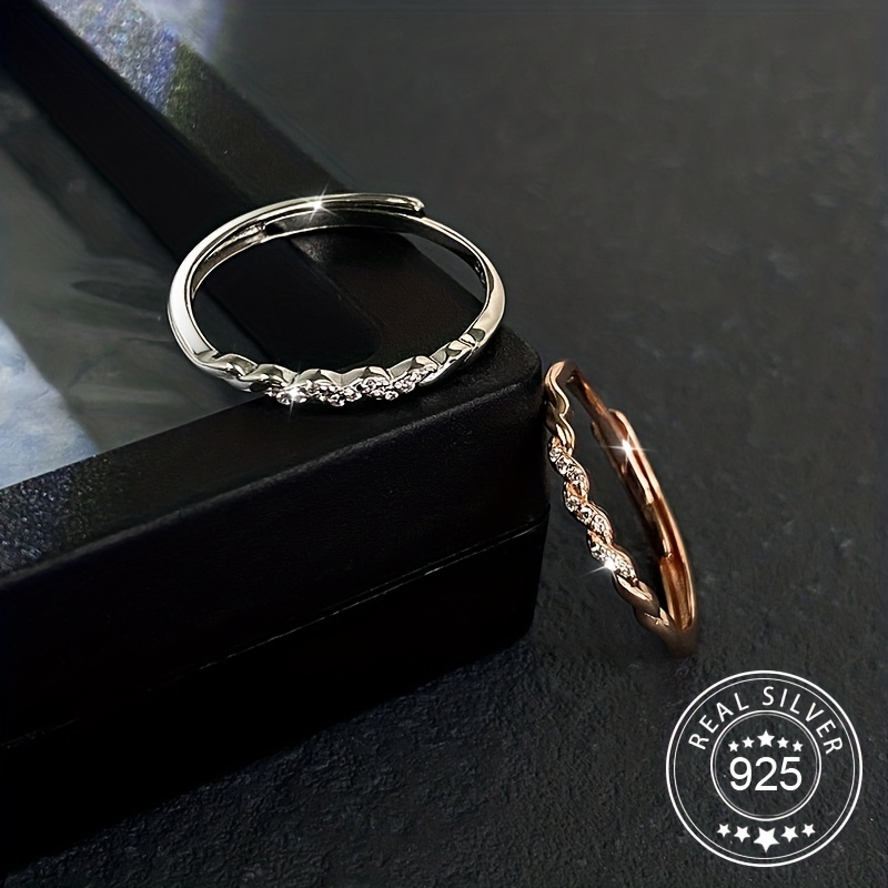Niche Temu 925 Design Imitation Ring Sterling Female Silver -