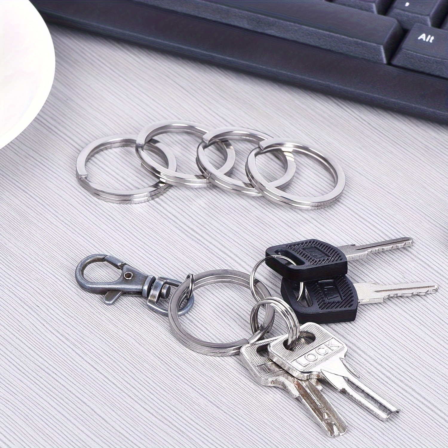 Heavy Duty Key Rings Flat Split Keychain For Car Home Office - Temu