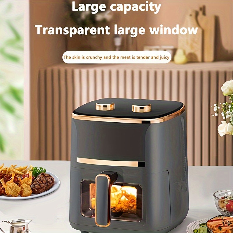 1pc Air Fryer Oven Combo, 5.7qt Large Capacity Pot, 8 One-touch Preset  Functions, Non-stick And Dishwasher Safe Detachable Parts, Square Basket  With Window, Electric Air Fryer With Temperature Control