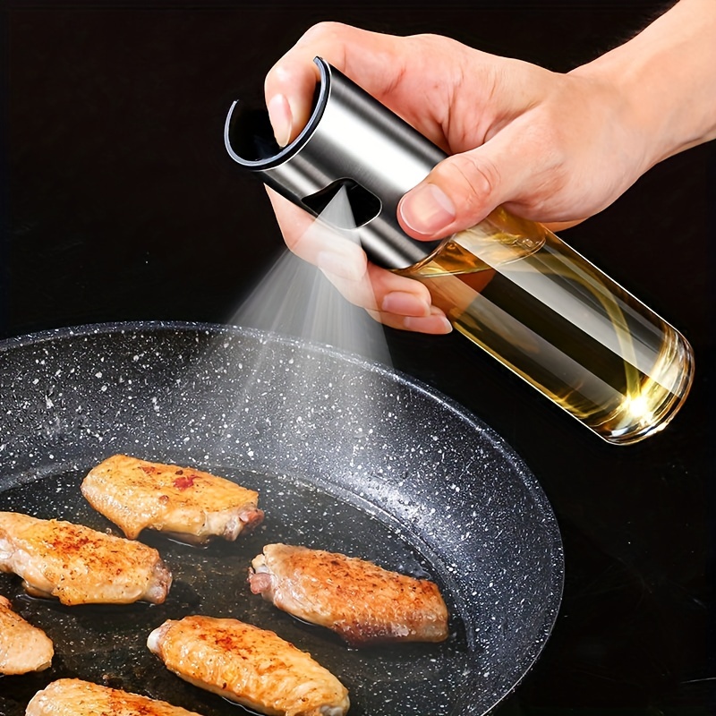 ATB-GIFT Glass Oil spray bottle, 7oz(200ML) olive oil sprayer for cooking,  Oil dispenser bottle for kitchen, Sprayer Mister for Salad, BBQ, Kitchen