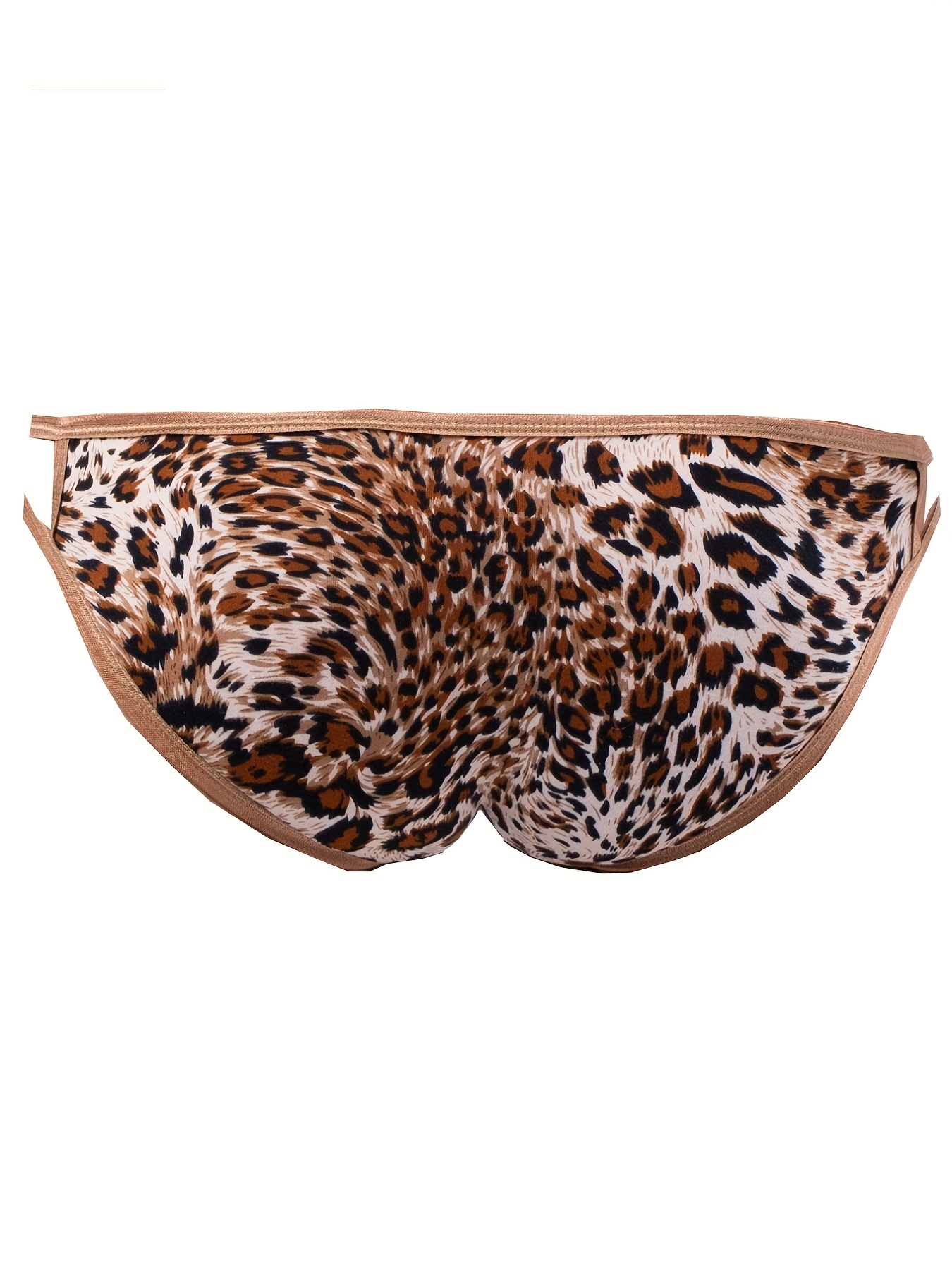 Brown Leopard print Mens Bikini Brief Underwear