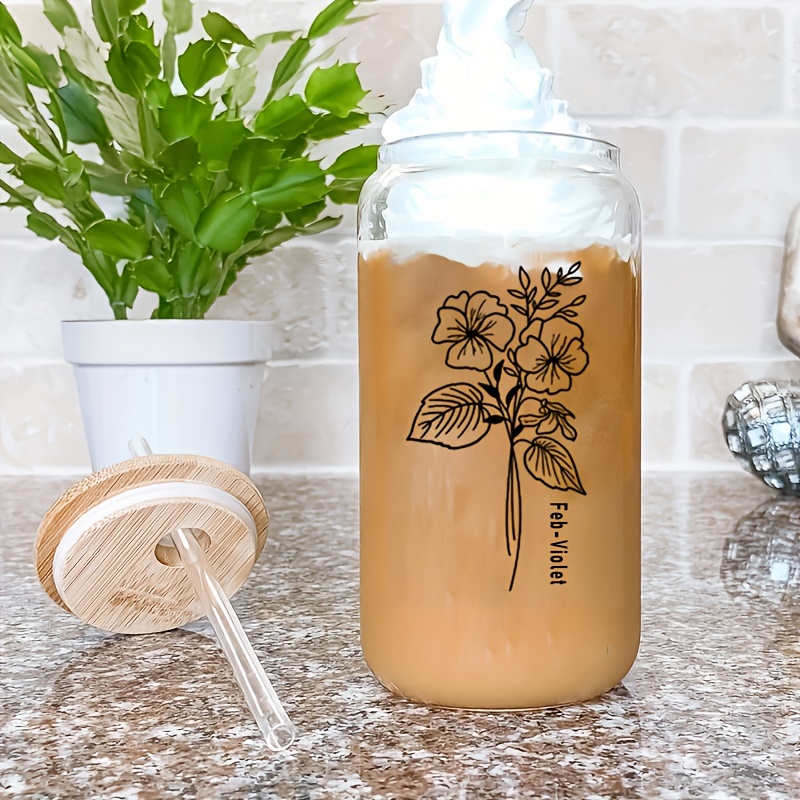 Custom Grandma Coffee Glass Cup With Bamboo Lid and Glass Straw, Gift for  Grandma, Mothers Day Gift, Birthday Gift for Mom and Gigi 
