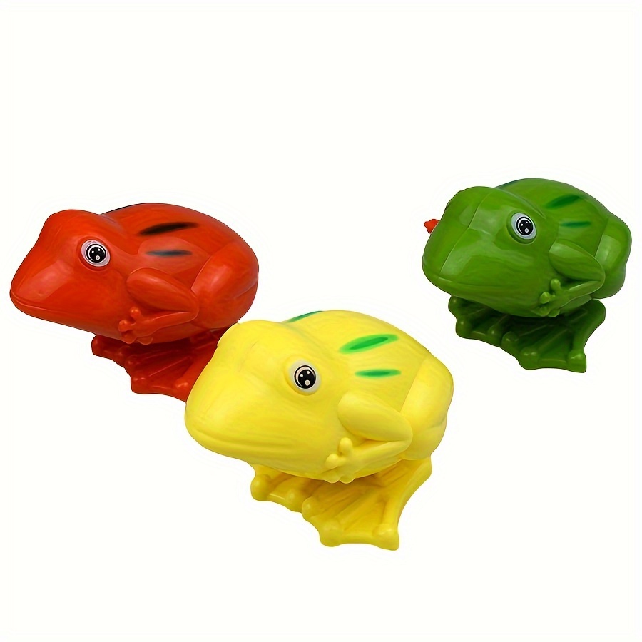 Plastic Jumping Frog Toys Frog Action Toys Colorful Bounce - Temu