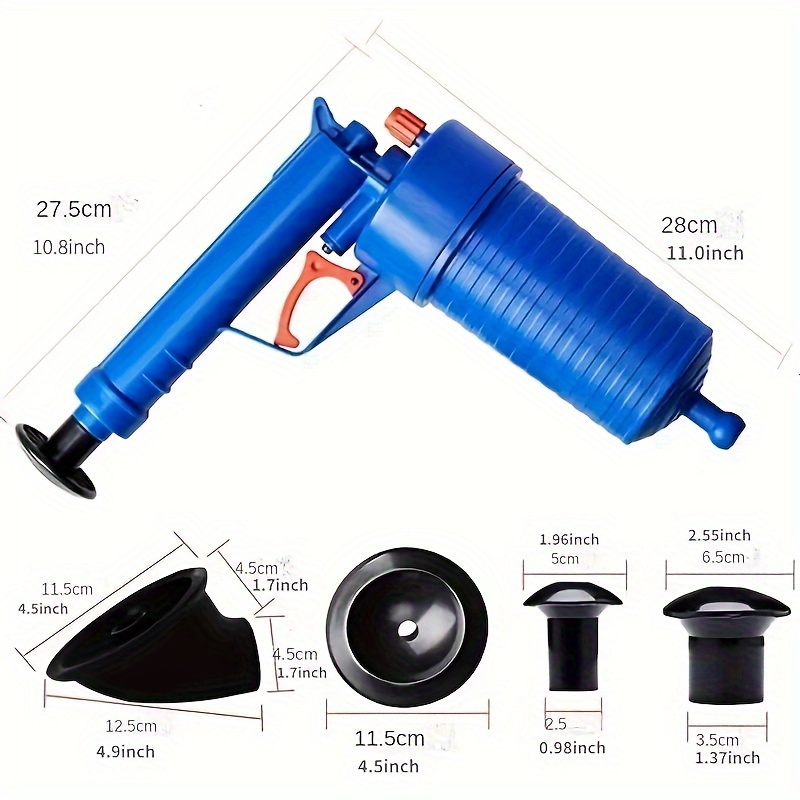 4 in 1 Air Pressure Drain Pump Plumbing Unclogging Tool With - Temu