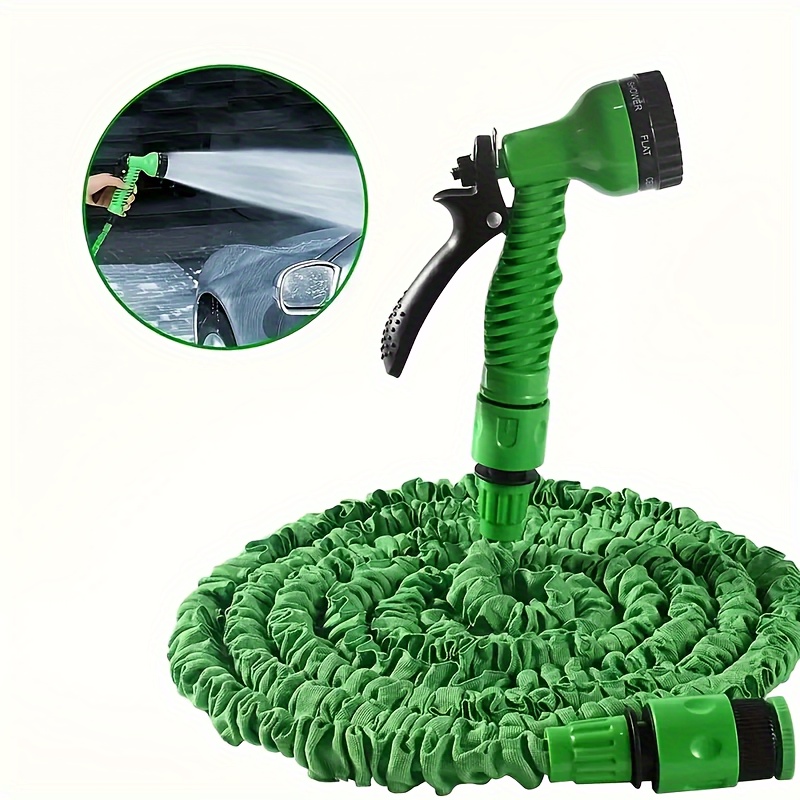 

1 Roll, Garden Hose Water Dragon Belt Expandable-50ft Water Dragon Belt, With 7 Functional Hose Nozzles, Flexible Magic Hose For Outdoor Gardening Cleaning, Car Wash Spray. Green/blue