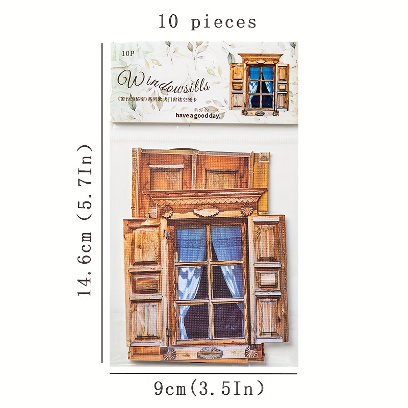 Window Of Time Series Vintage Character Architecture Sticker - Temu