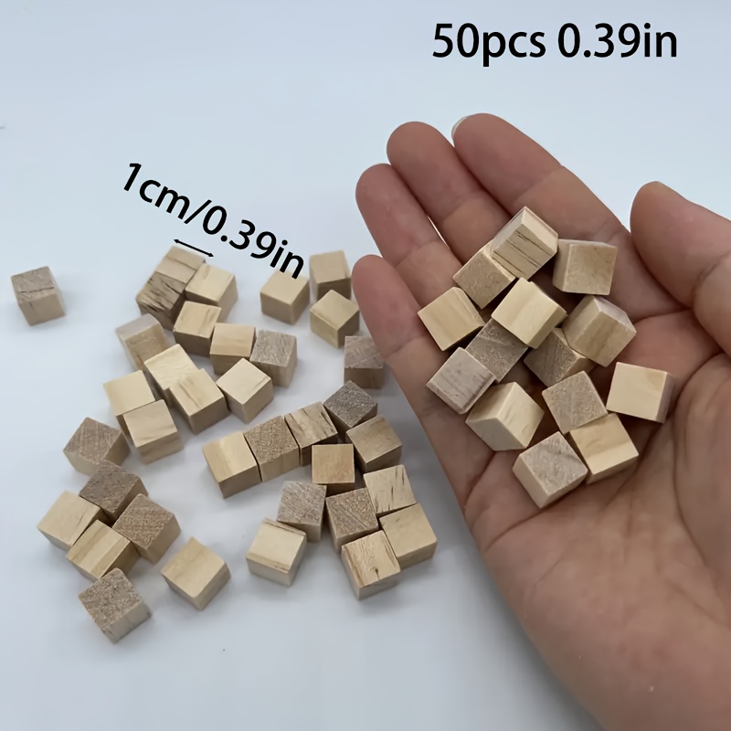 Wood Square Blackwood Blocks For Crafts Wood Cubes Natural - Temu