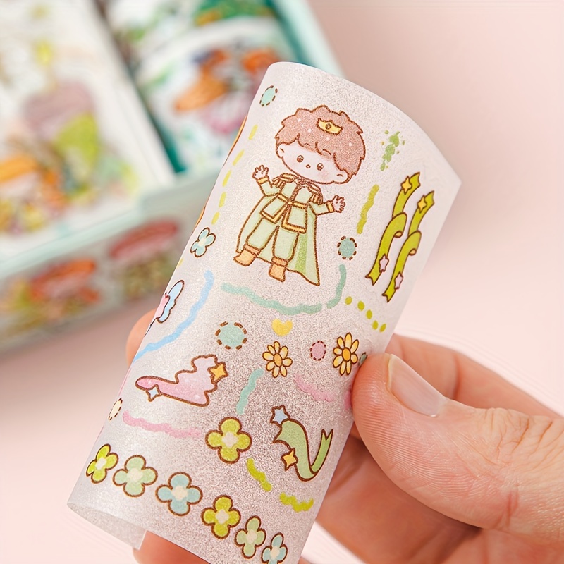 1 Roll Stationery Stickers Washi Paper Self-adhesive Long Tape