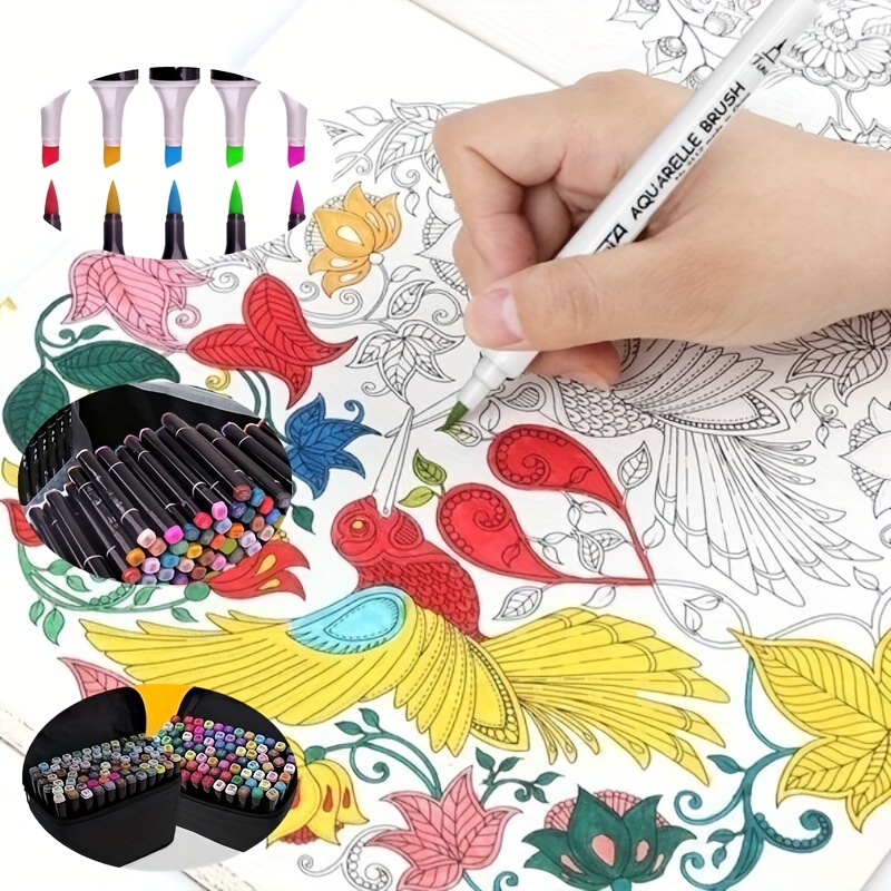 Colored Marker Pens Set Manga Brush Pen Drawing Sketch Art Supplies  Stationery 24/36/48/60/80/120/168 Colors - China Marker Pen, Art Marker Pen