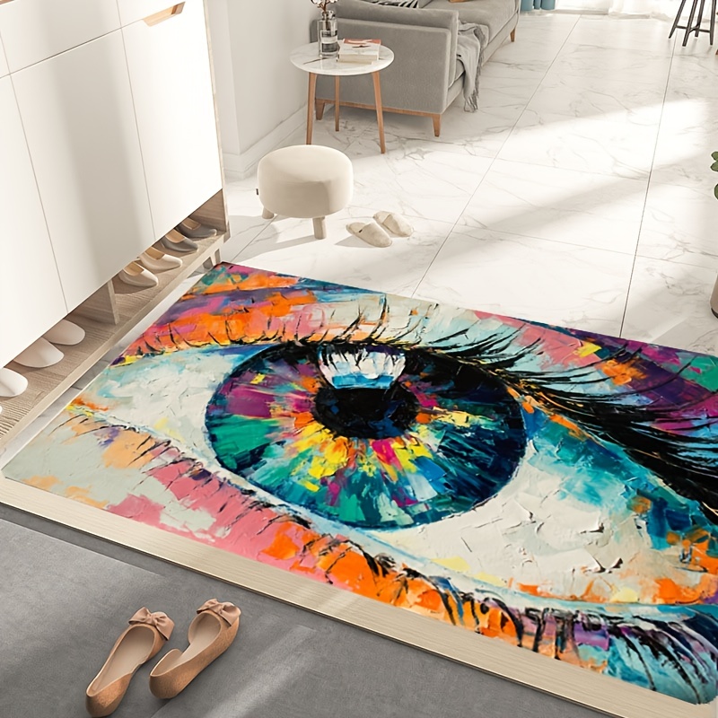 1pc Fußmatte Teppich Dekorative Schöne Augen Ölgemälde Stil - Temu