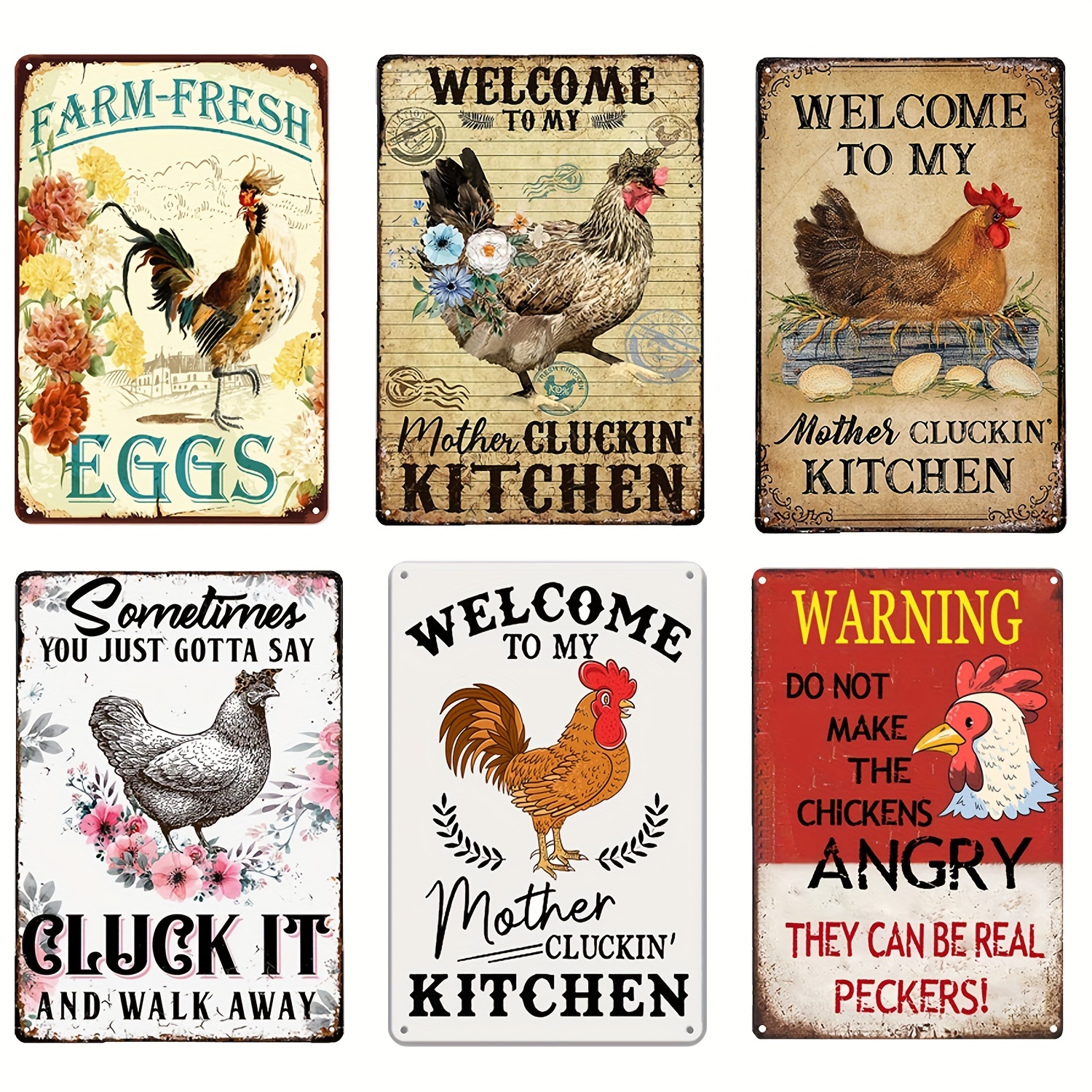 Funny Chicken sign, Chicken welcome sign SVG, Mother Clucker door