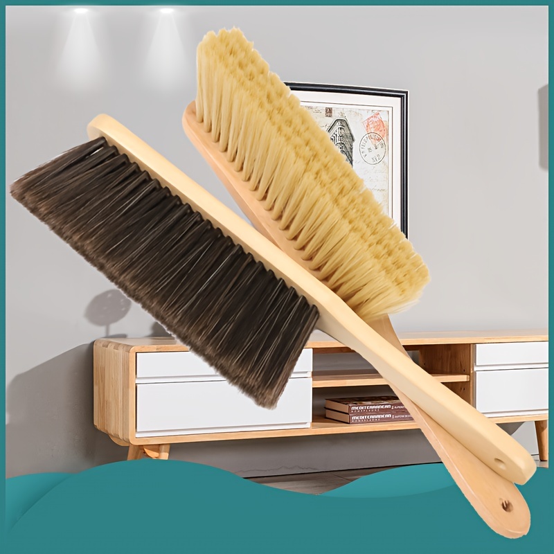 1pc Nordic Stainless Steel Long Handle Soft Bristle Cleaning Brush For  Bedroom, Sofa, Carpet Cleaning