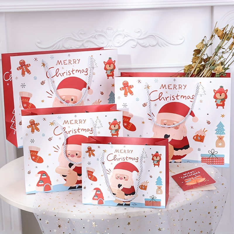 Christmas Gift Bags With Tissue Paper Merry Christmas - Temu