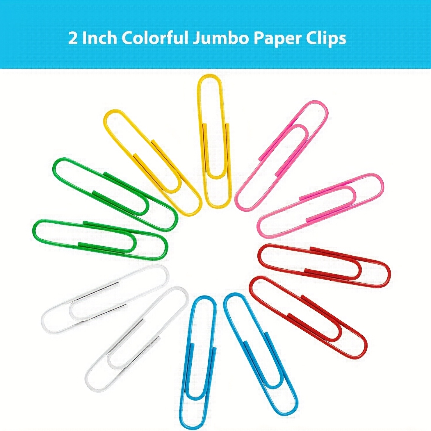 100pcs Mixed Paper Clip Desk Organizers Bookmark School Office Supplies