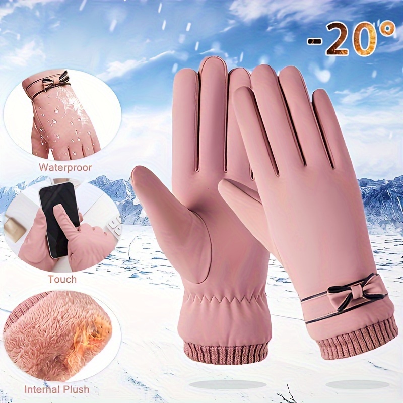 

Winter Y2k Touch Screen Gloves Women 2022 New Warmer Thermal Fleece Lined Guantes Full Finger Mittens Waterproof Motorbike Ski Gloves