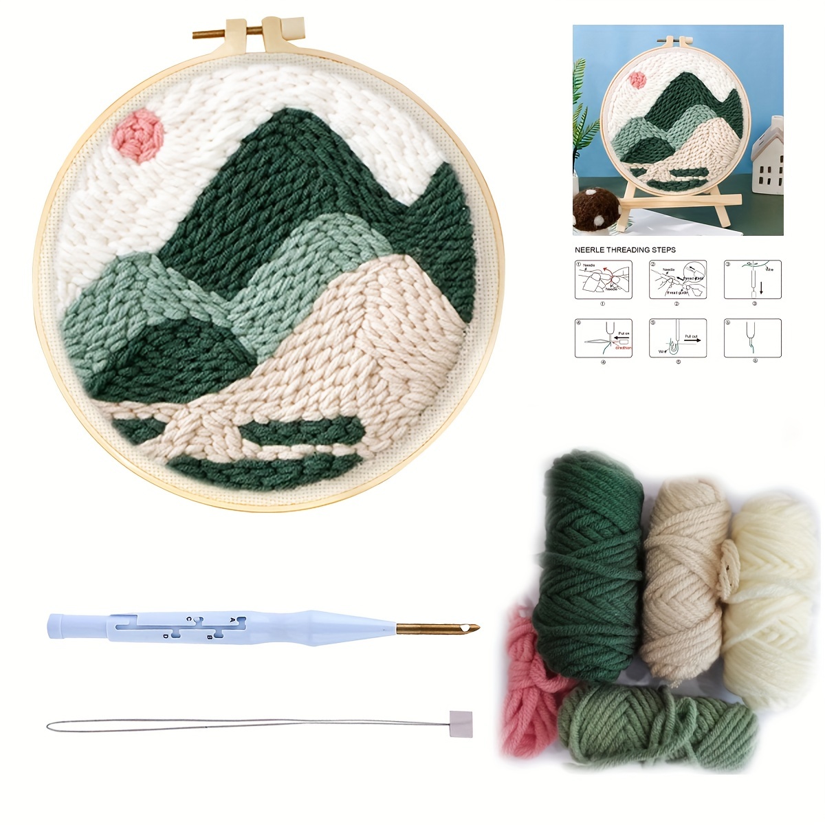 Kit de aguja de punzonado para bordado, pluma mágica para bordar,  herramienta para tejer, herramientas de costura DIY, 1 pieza, Moda de  Mujer