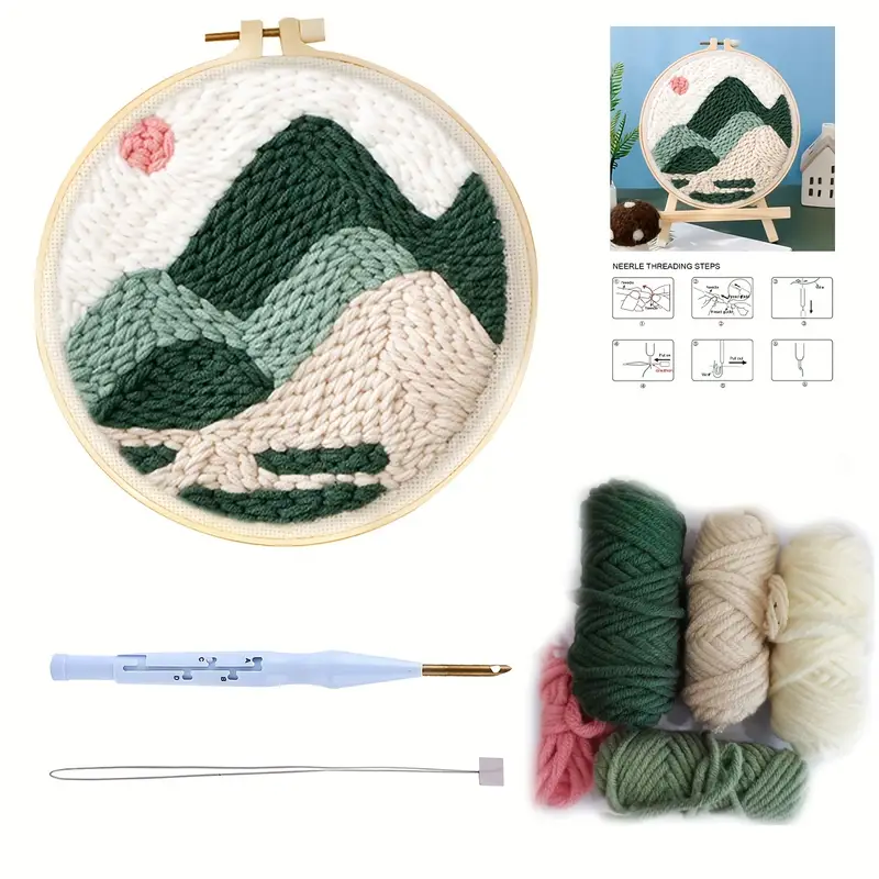 Punch Needle Embroidery Starter Kit Pattern Instructions - Temu