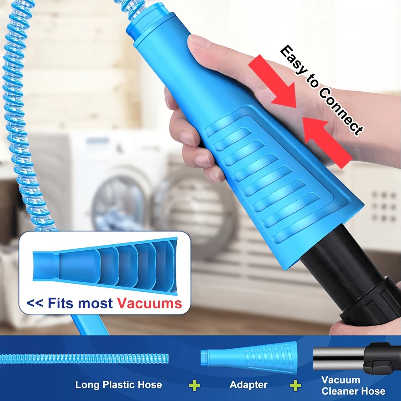 1pc Dryer Vent Cleaning Kit With Vacuum Hose Attachment, Bendable