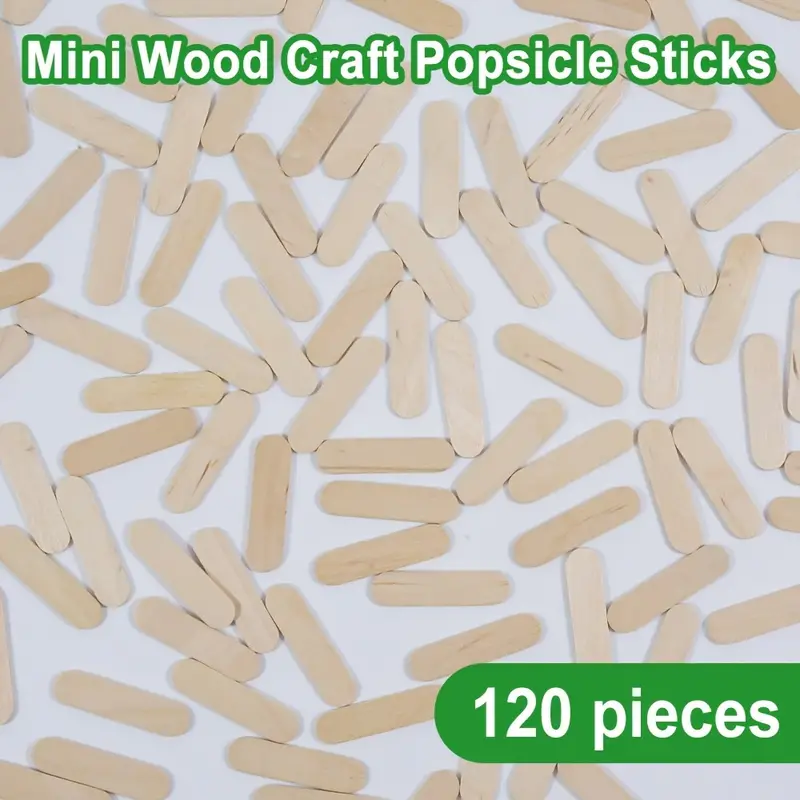 Natural Wooden Craft Sticks Ice Cream Stick Popsicle Suit - Temu