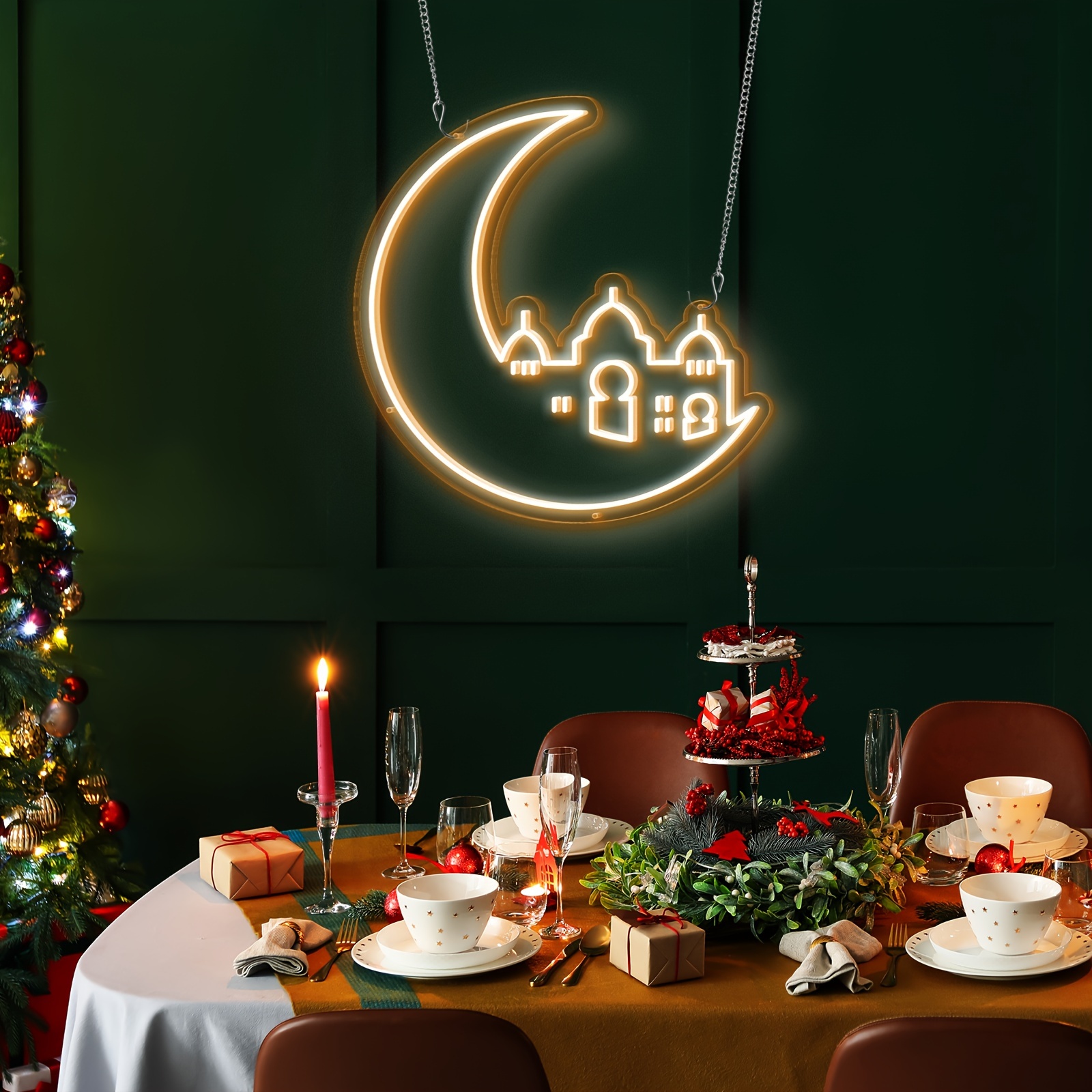 Guirnalda de luces LED con USB para decoración de bodas, guirnalda de luces  de Navidad, decoración de Ramadán, Año Nuevo, 3M, 2024