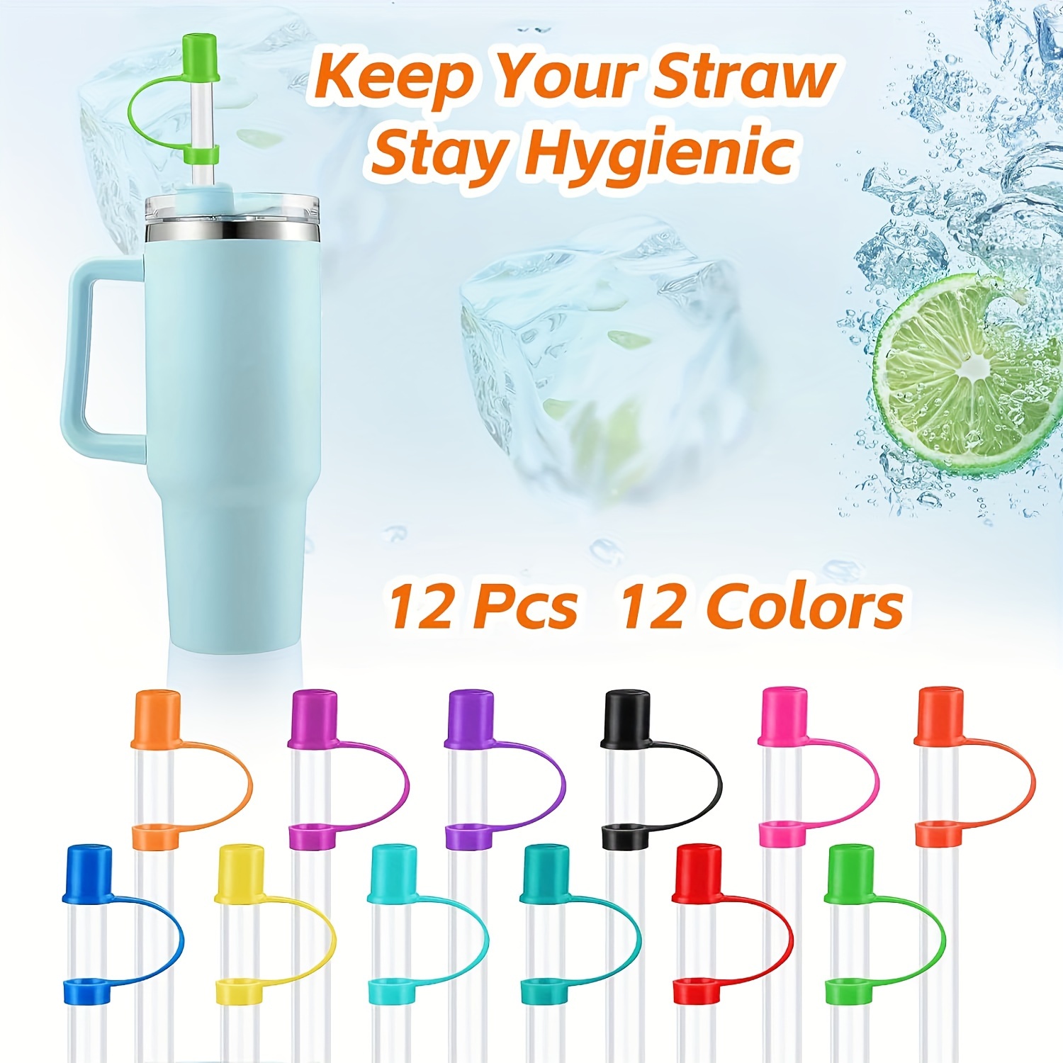 Straw Tips Cover, Reusable Straw Toppers, Silicone Straw Cover, Flower Straw  Cover, Compatible With Stanley 30& Tumbler, Straw Cover, Reusable Straw  Protector, Cup Accessories, Christmas Halloween Thanksgiving Gift - Temu