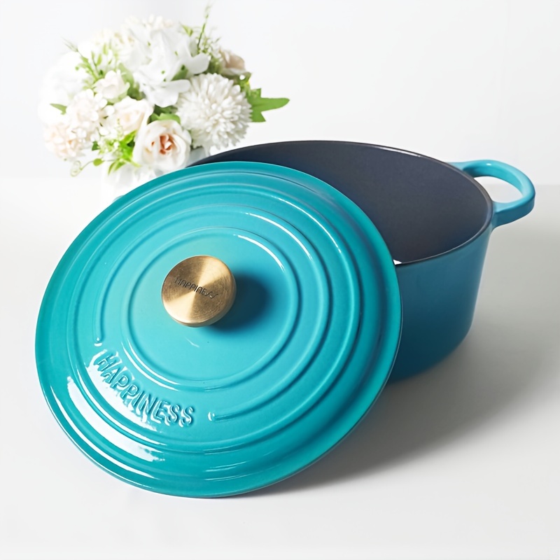 versatile non stick enamel cast iron pot set 22cm 24cm 26cm dual handle soup stew cooker for induction stove details 7