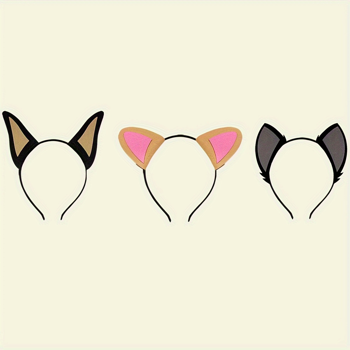 Felt Cat Dog Ear Headband Pet Party Costume Dress Birthday