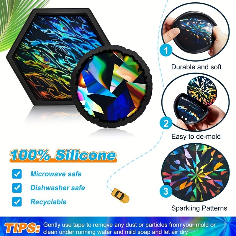 LET'S RESIN Large Silicone Molds for Resin, Hexagon Germany