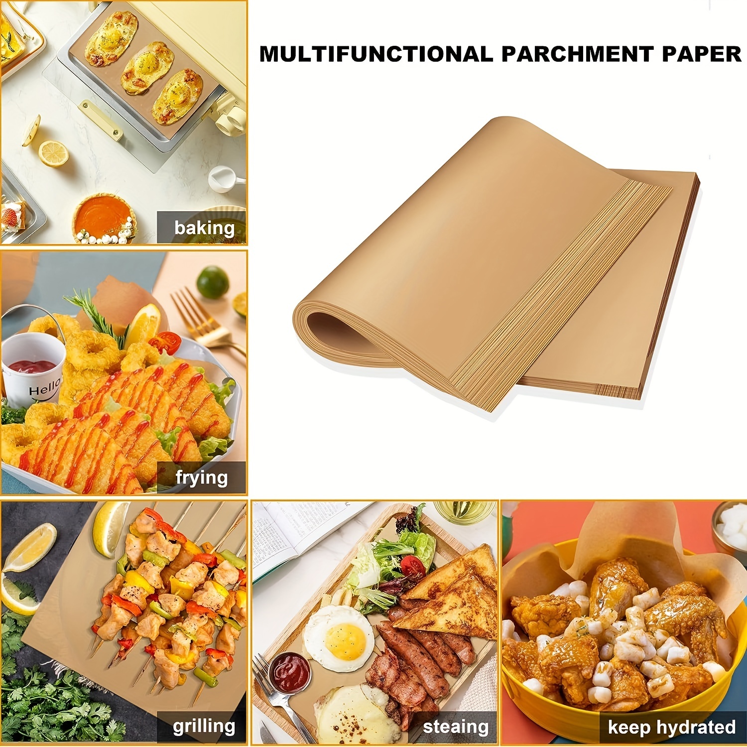 200 Pcs Parchment Paper Sheets, 12 X 16 Inches Air Fryer Disposable Paper  Liners