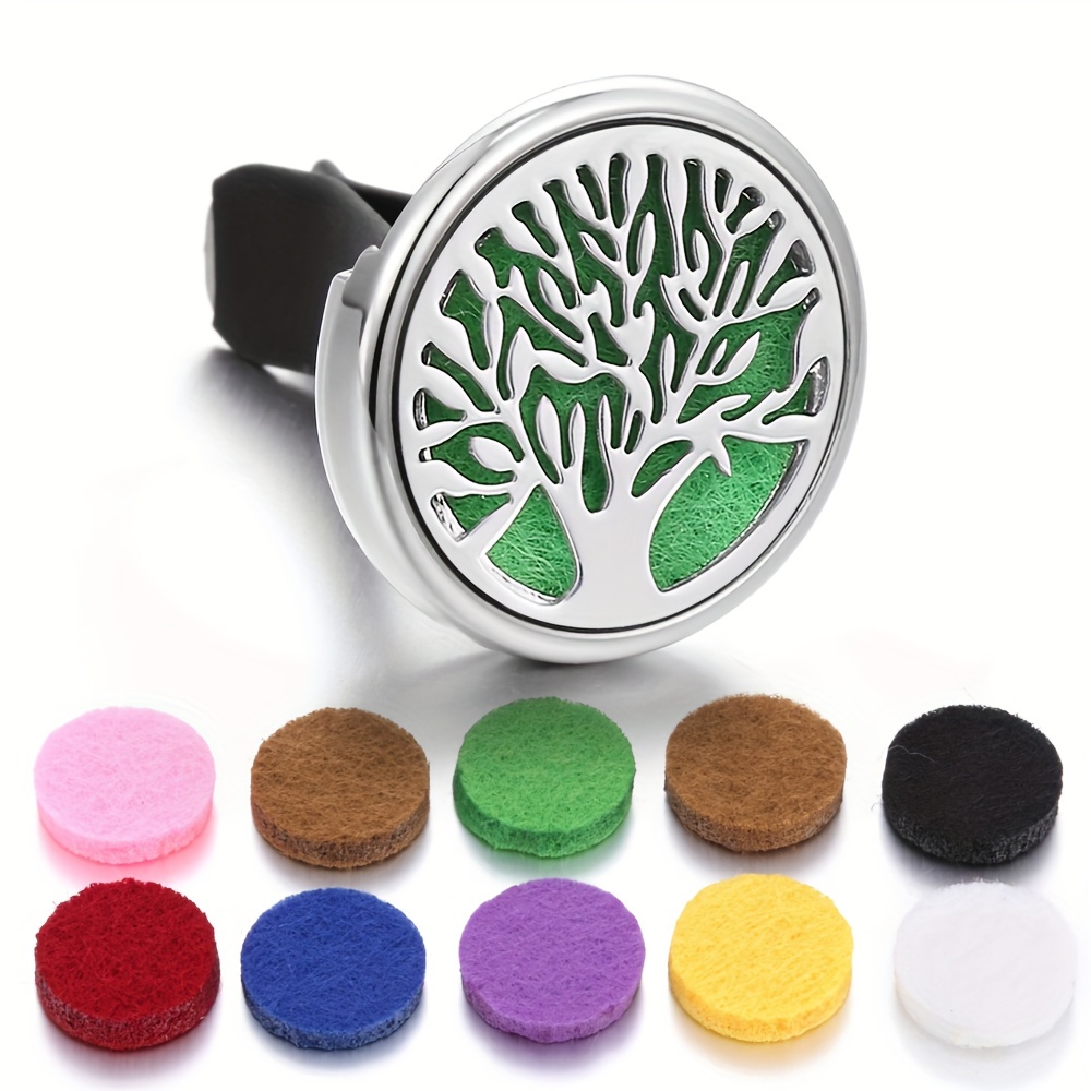 Car Essential Oil Diffuser - 1.5 Magnetic Locket Set with Air Vent Clip -  Best for Aromatherapy - Fragrance Air Freshener, Scents Diffusers - Jewelry