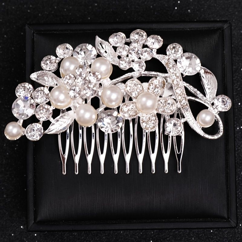 Crystal Faux Pearl Leaf Hairpin Hair Comb Clip For Women Bride Rhinestone  Flower Party Hairpin Hair Comb Wedding Bridal Hair Accessories Jewelry  Hairpin Comb Gift - Clothing, Shoes & Jewelry - Temu