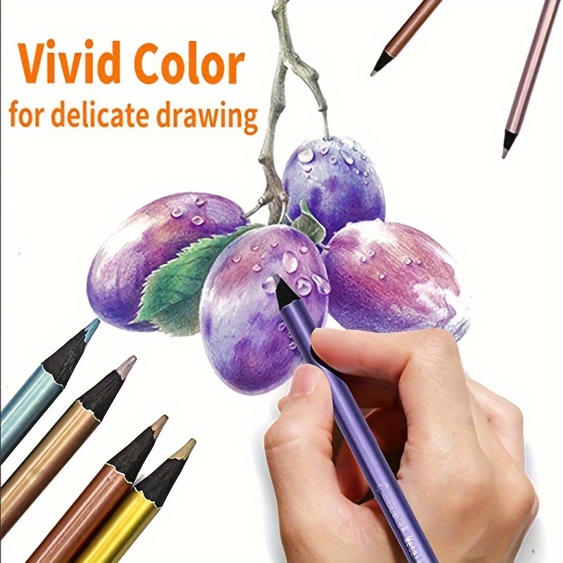 12 Couleurs Métallique Crayons , Crayons De Couleur , Dessin Crayons De  Couleur Art Fournitures, Mode en ligne