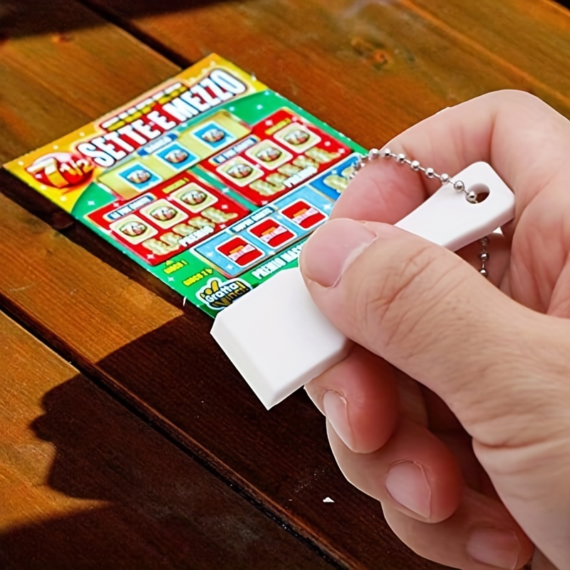 Plastic Scraper Lottery Scratcher Tool Keychain For Men - Temu