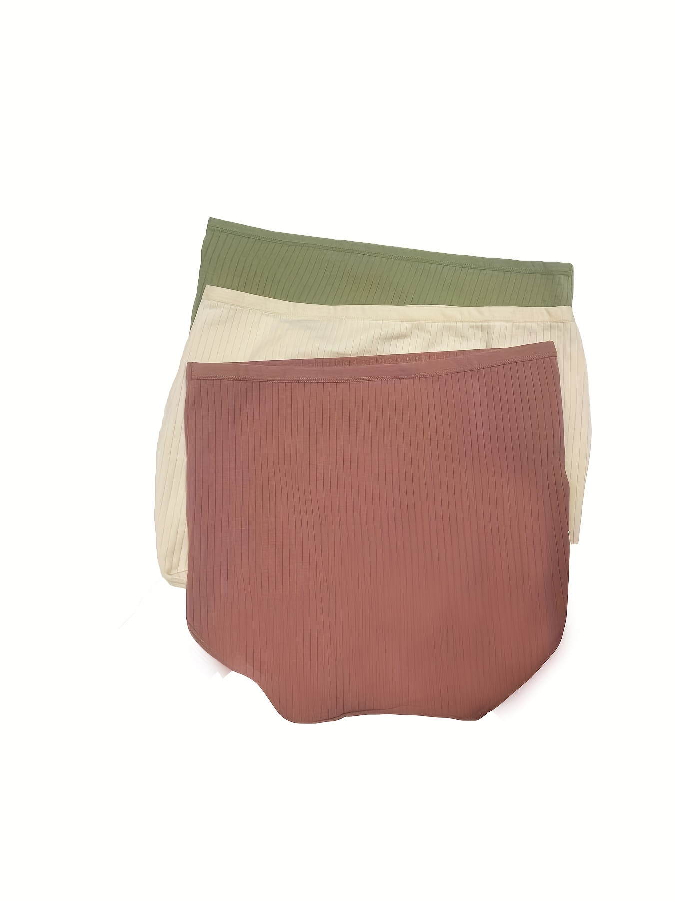 Women's Ribbed Underwear Set-green