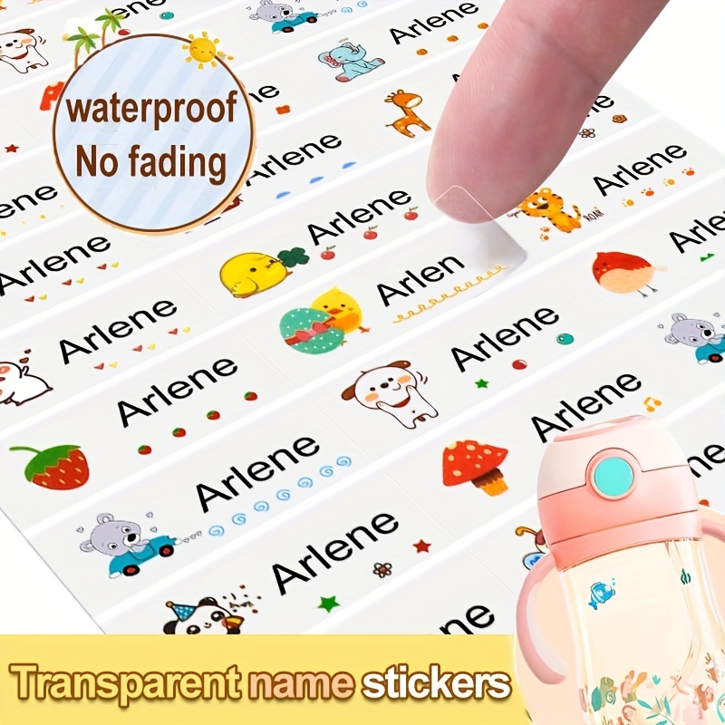 Custom Name Transparent Stickers Waterproof Personal Office - Temu