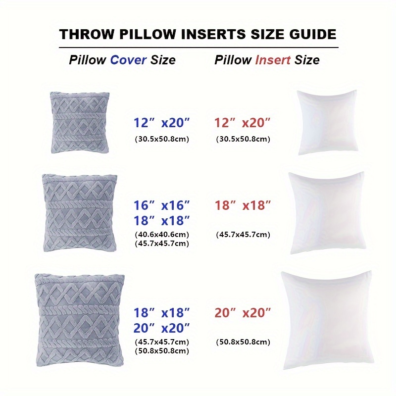 Throw Pillow Inserts in Lumbar and Square Form in All Sizes With