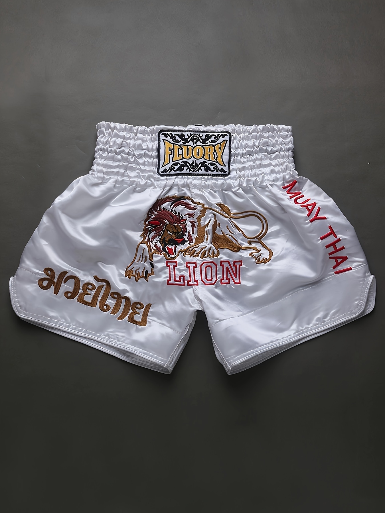 Men's Muay Thai Fight Shorts Boxing Kickboxing Shorts With Embroidery