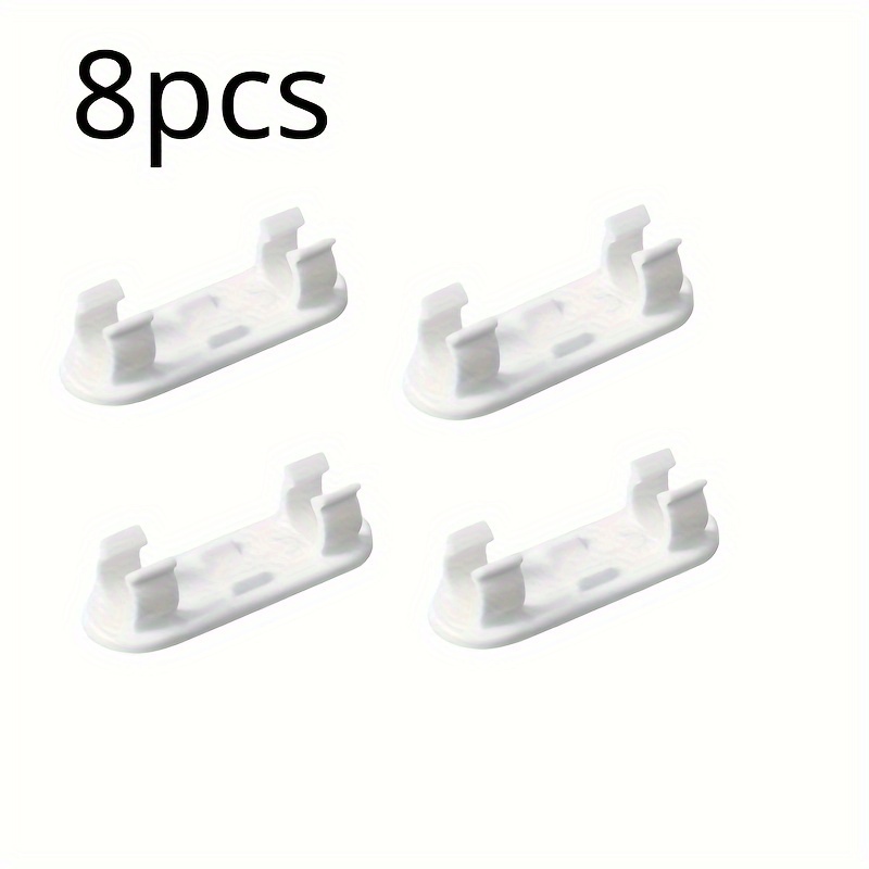 8pcs White Cord Organizer Cable Clip Holder Wall Adhesive & No