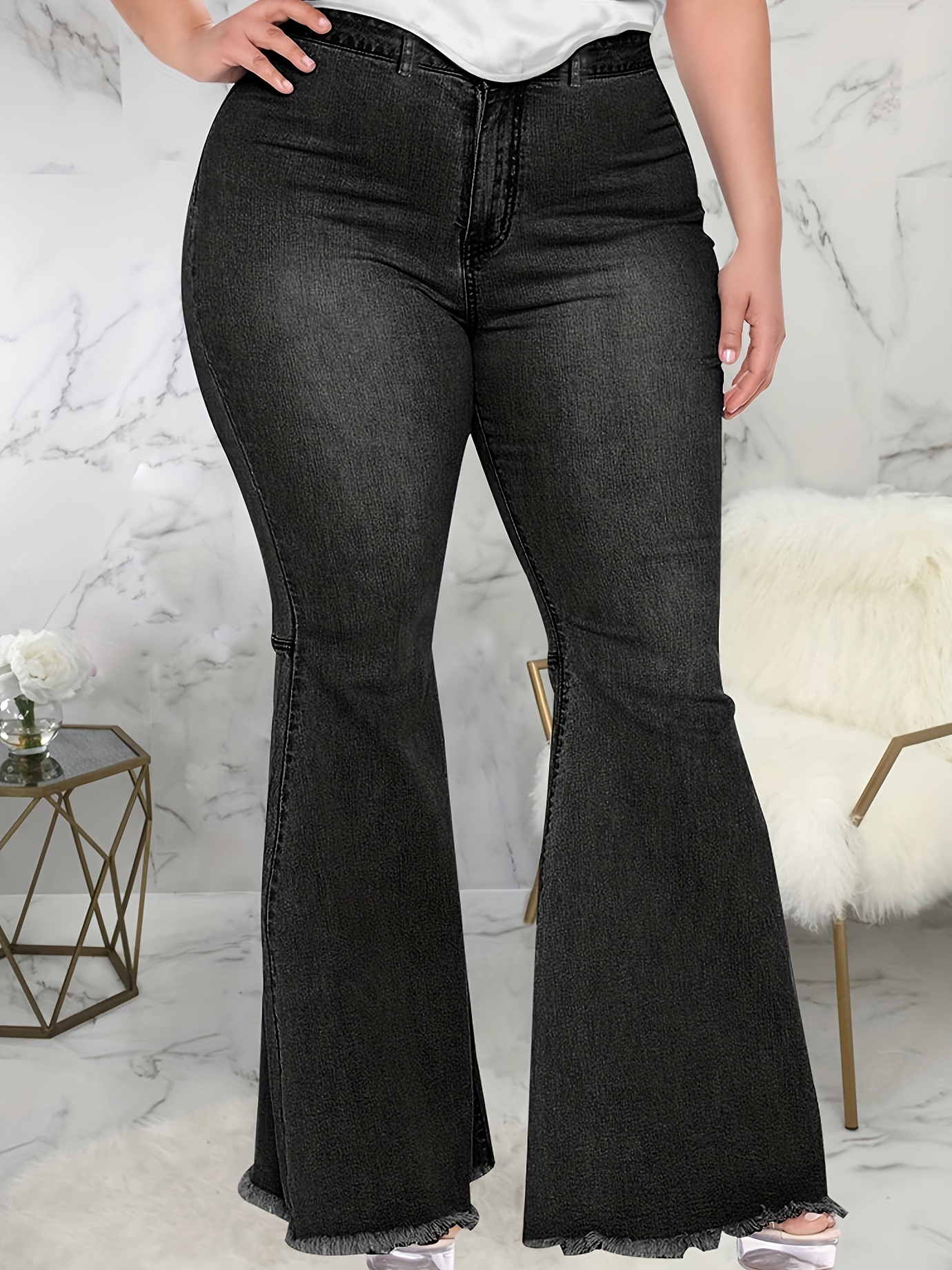Bell Bottom Jeans For Women - Temu
