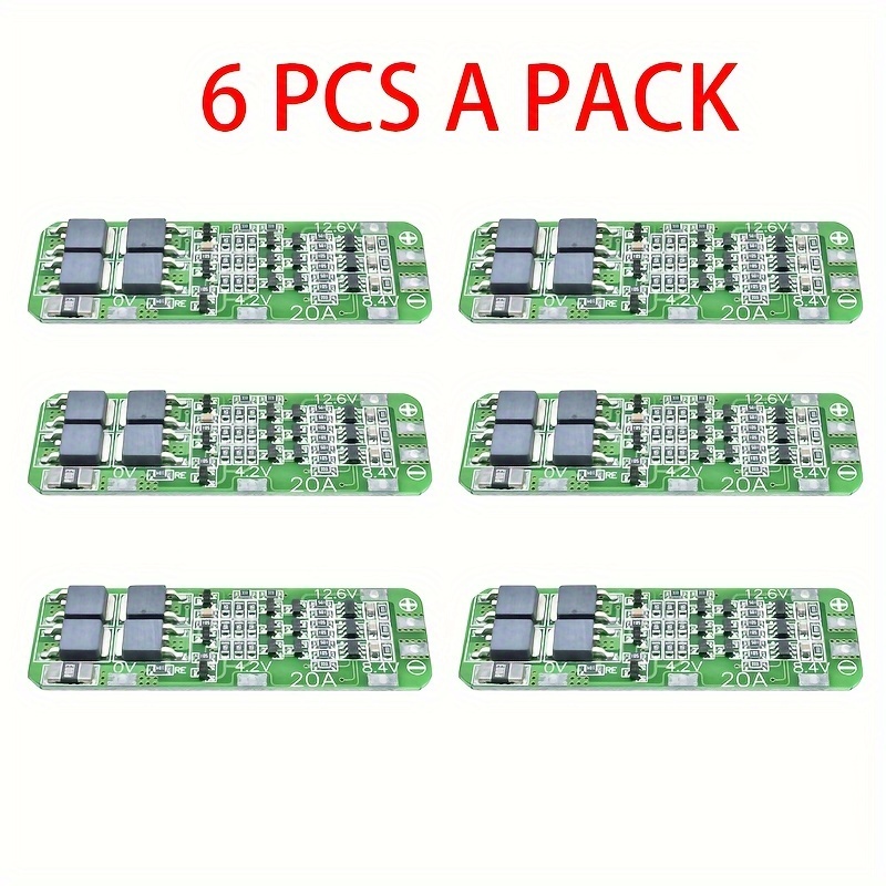 

6pcs 3s 20a Li-ion Lithium Battery 18650 Charger Pcb Bms Protection Board For Drill Motor 11.1v 12v 12.6v Lipo Cell Module Over-discharge/over-current
