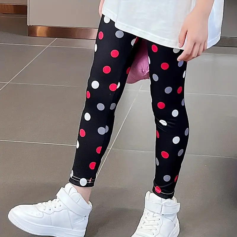 Girls Kids Lightweight Breathable Comfortable Leggings Polka - Temu