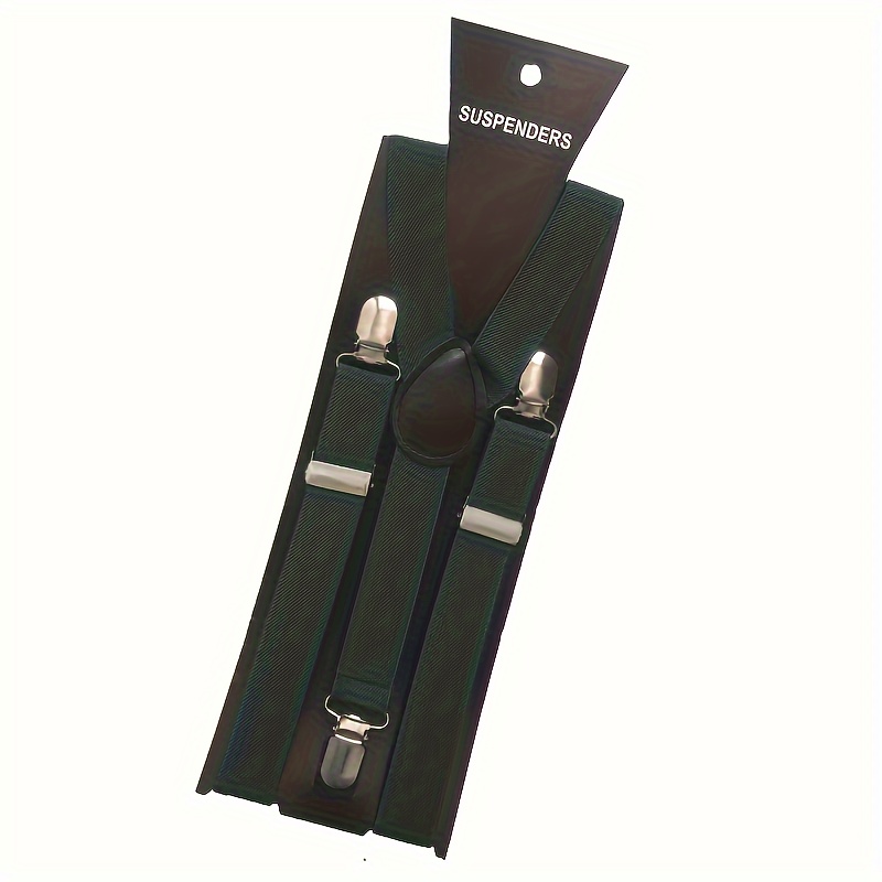 Mens Six Clip Suspender Y Shaped Elastic Adjustable Suspender